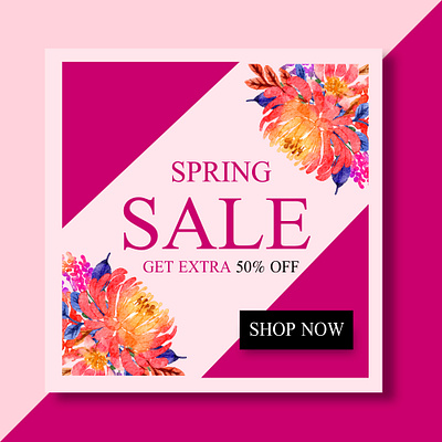 spring sale promotion app branding company design graphic design illustration logo social media vector
