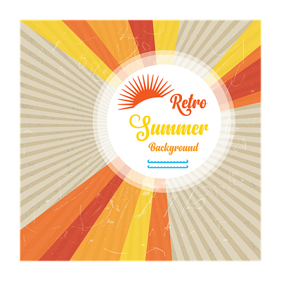 retro summer vector illustration design animation sunshine ui