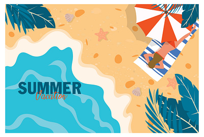 summer vacation banner vector design good vibes