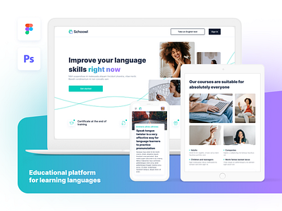 Schoowl – E-Learning Courses Website UI Template elearning