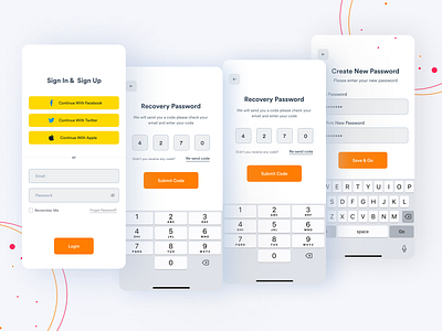 Sign in / Sign up UI account page app apps covid 19 covid 19 onboarding covid 19 splash covid sign up page doctor app logging page password recovery sign in sign up