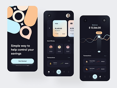 Finance: Mobile Banking App app app design banking banking app credit card finance finance analytics fintech app ios management app minimal money transfer onboarding piqo product design ui ui design ux ux design wallet