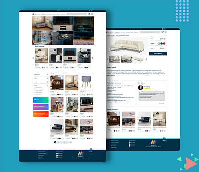 Furniture store user interface design branding graphic design ui