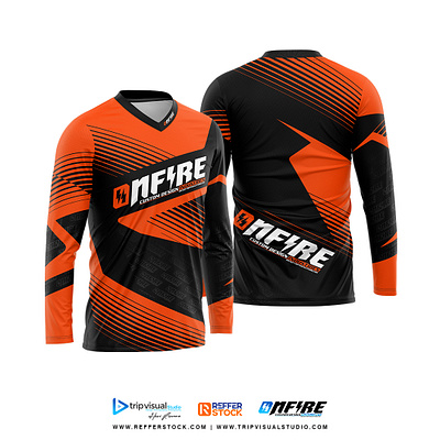 Long Sleeve Jersey Design for Motocross – Onfire 5 3d fashion design adobe illustator adobe photoshop apparel clo 3d fashion coreldraw design fashion fashion design graphic design jersey jersey design mockup motocross print sublimation sublimation