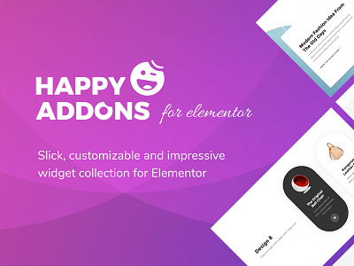 Happy Addons Banner branding design happy ui