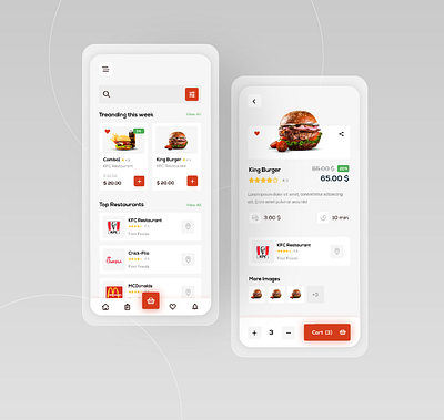 Food delivery app app delivery food mobile ui