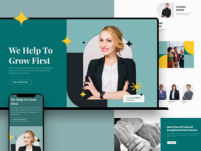 Consultancy Firm- Layout Bundle art branding consultancy form contemporary design finance firm flat graphic design illustration mockup template ui ux vector website design