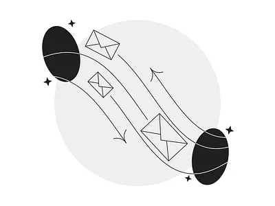 Mails illustration from Tokyo Illustrations 1.0 ⛩ comunication design digital illustration kapustin linear mails outline send spam vector