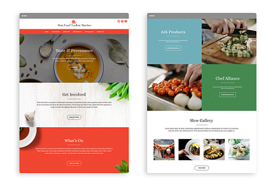 Food Website design modern modern website design website