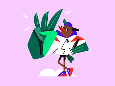 3 months for free! anyadraw birds characters character characterdesign color cool character illustration music spotify spotify design ui illustration vector