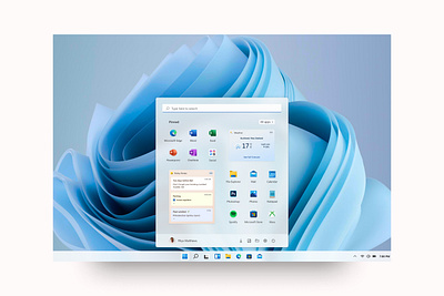 Windows 11 Start Menu Widgets acrylic figma fluent design mica microsoft ui uidesign windows windows 11
