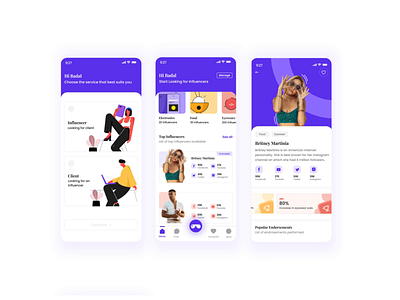 Online Influencer Booking App | Popshot by Lollypop animation app design branding design graphic design illustration ui ui design ux visual design