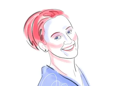 Portrait of a girl digital drawing flat illustration girl illustration portrait