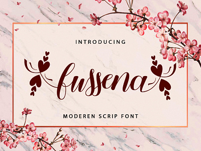 fussena animation branding calligraphy casual font graphic design lovely modern script typography