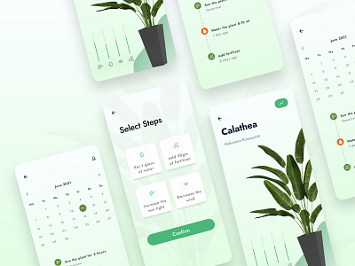 Plant Care App UI Design With IoT analytics app app design condition tracking flower app internet of things iot iot app minimal plant plant app plant care plant care using iot reminder app smart app tech app tracking ui design uiux