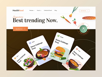 Web Recipe - Animation Design animation burger chart chef cook dashboard desktop food health icon illustration kitchen landing page orely recipe ui animation video