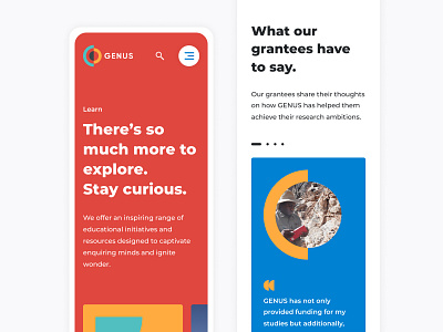 GENUS Website archeology colourful desktop dinsoaur mobile palaeosciences research ui webdesign website