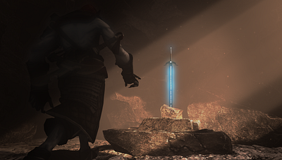 Mystic Sword Environment 3d 3dmodel blender creative design sword