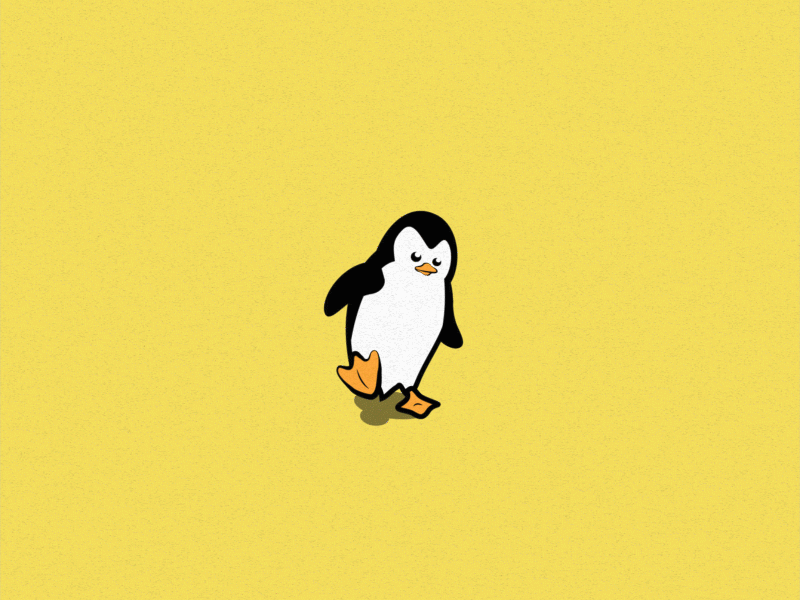 Pretty walking penguin frame-by-frame animation animation animations clean colors flat frame illustration it logo mascot motion move penguin pretty snow studio vector walk walking winter