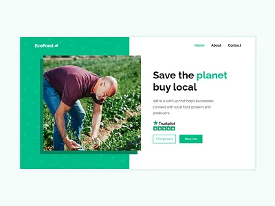 EcoFood | Save the planet, buy local branding design logo ui ux