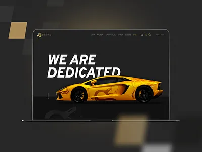 ECPS Website design + E-commerce automotive black design ecommerce gold sport ui ux website
