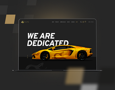 ECPS Website design + E-commerce automotive black design ecommerce gold sport ui ux website