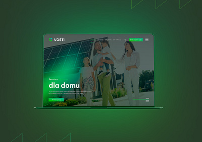 Vosti - Website design design energy green ui ux website