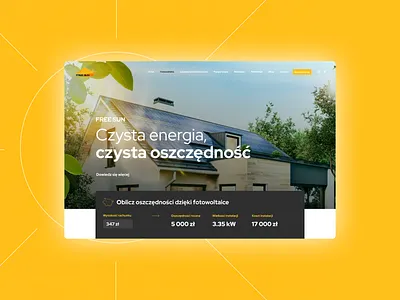 Freesun - Website design energy graphic design sun ui ux website yellow