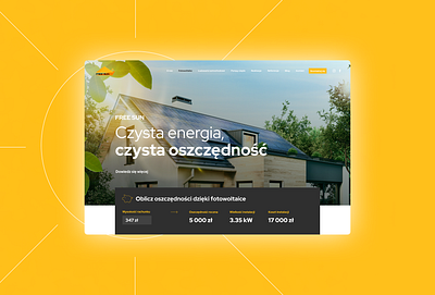 Freesun - Website design energy graphic design sun ui ux website yellow