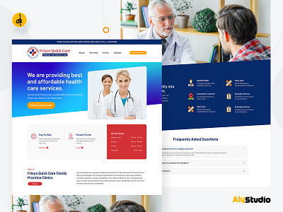 Frisco Quick Care | WEB UI app design dailyui design modern design uiux