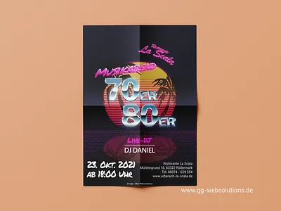80s themed poster design illustration