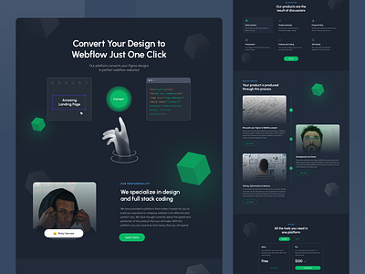 Figflow - Figma Webflow Converting clean landing page design design converting dribbble figma freelance freelancer inovation landing page ui uiux webflow website