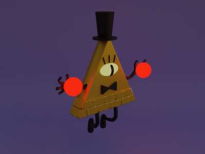 Bill Cipher 3d 3d art 3d illustration fan art illustration