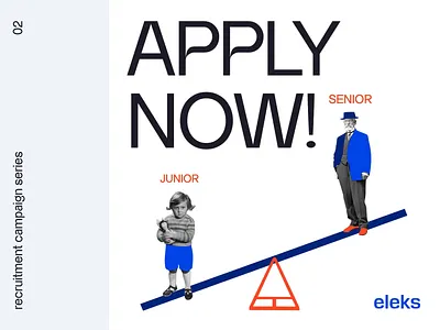 Recruitment campaign. Apply for junior and senior positions. animation apply balance branding collage graphic design identity illustration junior marketing campaign recruitment senior ui