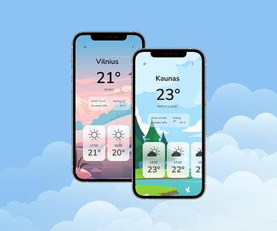 Weather App Design app branding dailyui design graphic design illustration logo ui ux vector