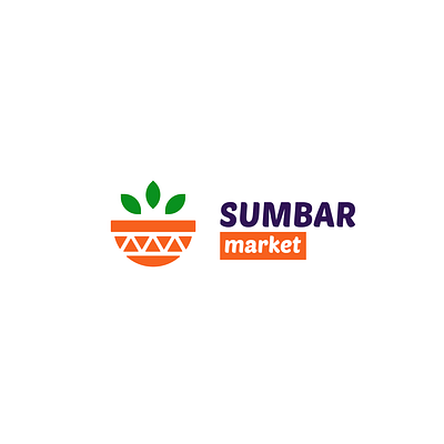 Sumbar market logo app branding design illustration logo