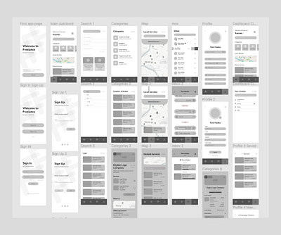 Wireframe App app branding dailyui design graphic design illustration logo ui ux vector