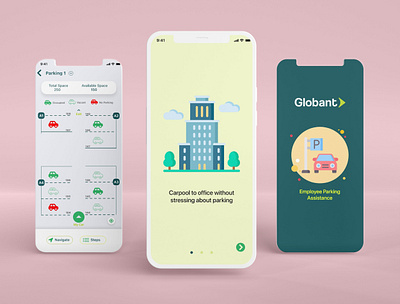 Employee Parking Assistance adobe xd android app design car parking design ios mobile app design parking parking assistance photoshop ui ux