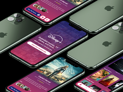 Disney + App des mobile mobile app ui