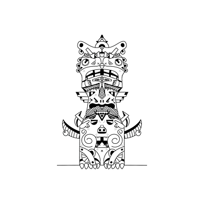 Vectober 14 - Totem design illustration totem vectober vector