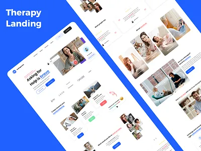 Therapy Landing design landing page minimalist therapy ui