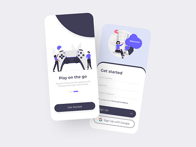 Onboarding/Sign Up Screens figma game mobileapp onboarding online games product design signup ui ui design uiux user experience user interface ux
