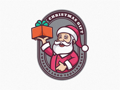 Santa Logo Mascot brand branding business cartoon christmas design gift icon illustration logo logodesign logoicon logomascot logoretro logovintage mascot nft santaclaus vector