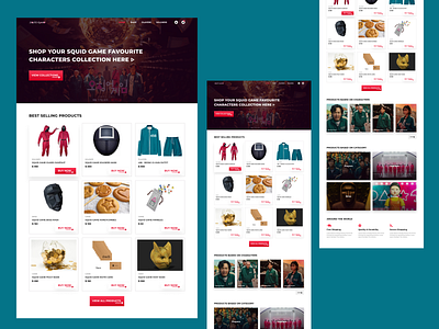 Squid Game Store app design interface design minimal squidgame ui uiu user experience user interface design ux