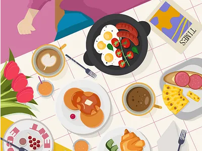 Excellent breakfast art branding design graphic design illustration арт векторное изображение иллюстратор