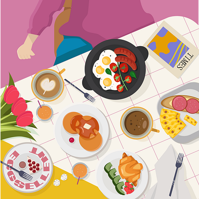 Excellent breakfast art branding design graphic design illustration арт векторное изображение иллюстратор