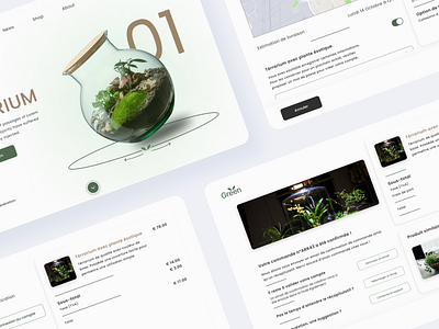 Terrarium life branding design figma gradient green life logo project terrarium ui white