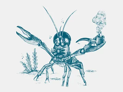 Sir Crab design drawing illustration