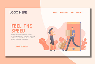 Express Delivery - Landing Page app blogg branding delivery design events express delivery html illustration landing landing page multipurpos purpose shop ui ui design ux ux design web website