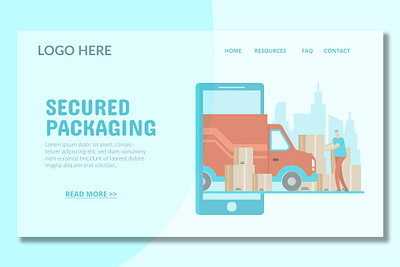 Cargo Delivery - Landing Page app blog delivery design events html illustration landing landing page logo multipurpose page purpose shop ui ui design ux ux design web website